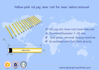 Cristallo medico 5*85mm di rosa di giallo di Rod della macchina di rimozione del tatuaggio del laser del ND Yag