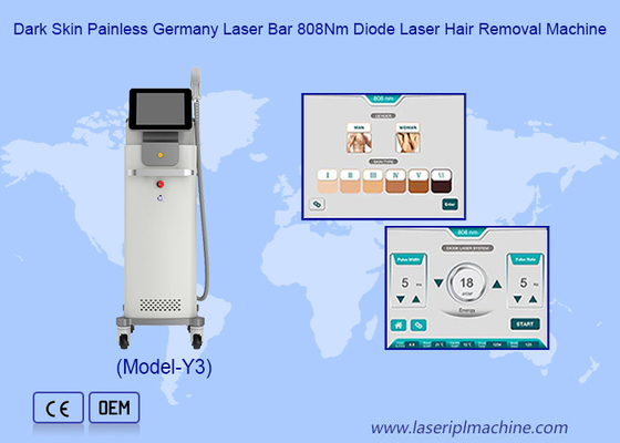 Macchina per la depilazione laser a diodero da 1064 755 808nm senza dolore per tutti i tipi di pelle