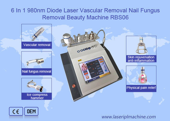 6 in 1 macchina vascolare di rimozione del laser a diodi 980nm
