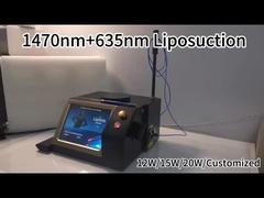 Chirurgia laser per la rimozione della cellulite 1470nm 980nm Fibra ottica diodo laser di liposuzione macchina