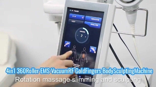 4in1 Face Lifting 360 Roller EMS Vacuum RF Gold Fingers Macchina per scolpire il corpo