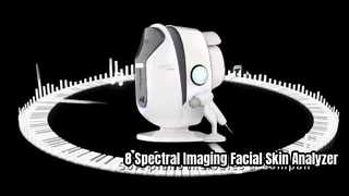 8 Spectral Imaging 18 Skin Indicators Facial Skin Analyzer with Handheld Microscope