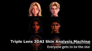 Scanner per tester facciale a tripla lente 19 lingue 8 macchina per analisi della pelle spettrale 3D AI