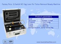 Della valigia 532nm del laser del tatuaggio di rimozione mini Q bellezza del ND Yag del commutatore della macchina