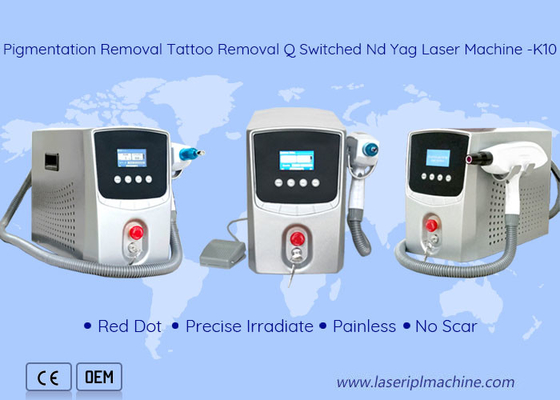 Laser portatile di Yag di rimozione del pigmento della macchina della gomma del tatuaggio di cura di pelle