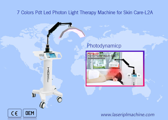 7 Colors Pdt Led Photon Therapy Facial Lifting Beauty Machine per la cura della pelle.