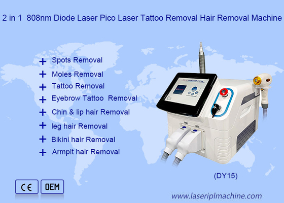Spa Macchina laser a diodi 808 Nm 2 in 1 Depilazione e rimozione del tatuaggio al picosecondo