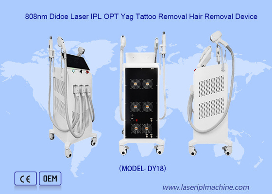 3in1 Ipl 808nm Diode Laser Machine Nd Yag Dispositivo di rimozione tatuaggio