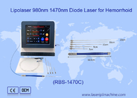 Ospedaliere Laser a diodo di rimozione vascolare 980 1470 Nm Macchina per emorroidi