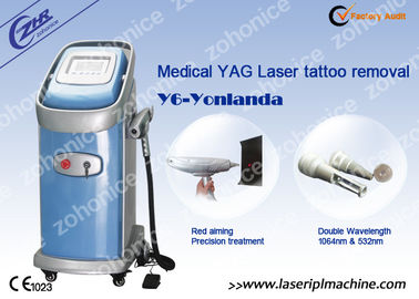 Macchina di rimozione tatuaggio laser professionale a doppia canna Q swtich Nd Yag 532nm