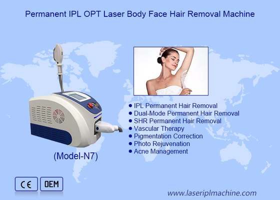 Materiale cristallino Sapphire IPL Macchine per la depilazione per la pulizia dei pori e il trattamento dell'acne
