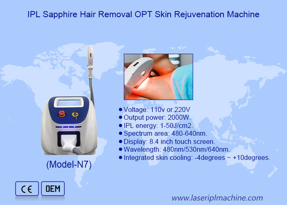 Materiale cristallino Zaffiro IPL Laser depilazione macchina di ringiovanimento della pelle
