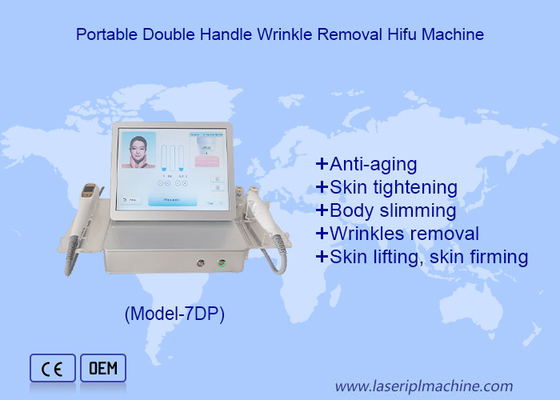 Manicotti doppi 7D Hifu 2 in 1 Eye Lifting Skin Anti Aging 7D Slimming Machine