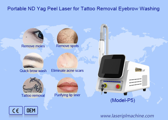Laser Nd Yag portatile a 3 lunghezze d'onda per la rimozione del pigmento