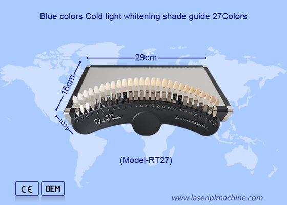 Guida alle tonalità 3D 27 colori denti sbiancamento denti sbiancamento delle tonalità Guida grafica