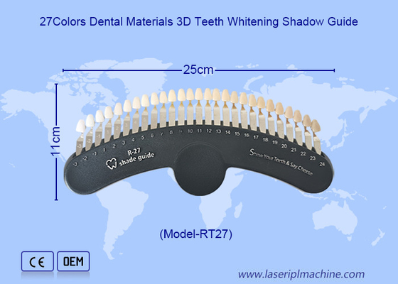 3D Shade Guide 27 Colors Comparator Dental Bleaching Shade Chart Board