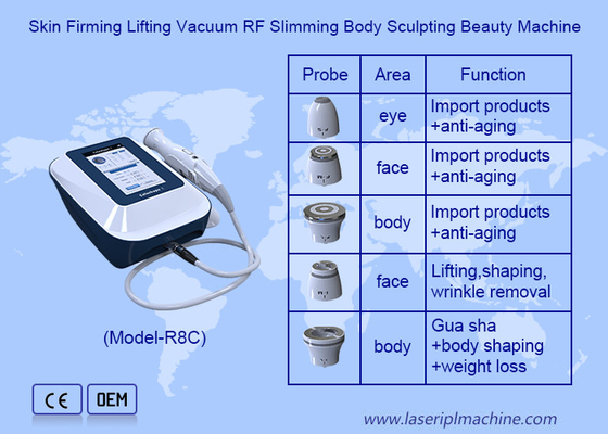 5 teste vuoto RF rimozione delle rughe corpo sculturazione stretta macchina di bellezza