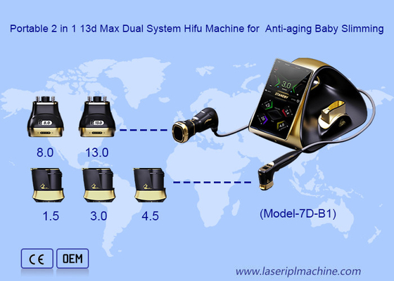 Macchina Hifu portatile 2 in 1 13d Max Dual System per anti-invecchiamento