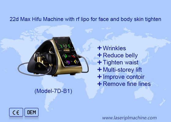 Macchina portatile 22d Max Hifu con RF Lipo per lifting del viso e stretta della pelle del corpo