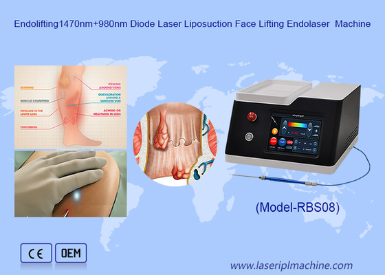 1470nm 980nm Diode Laser Trattamento delle emorroidi Liposuczione Macchina per dimagrimento del corpo