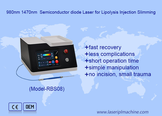 Laser a diodo semiconduttore da 980 nm a 1470 nm per l'iniezione di lipolisi per dimagrimento