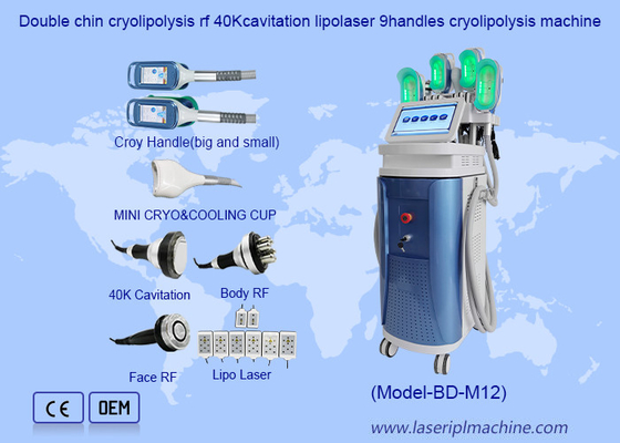 40K Cavitazione RF Lipo 360 Cryo Cool Body Sculpting Fat Freezing Weight Loss Machine