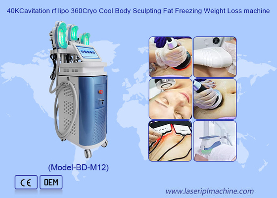 40K Cavitazione RF Lipo 360 Cryo Cool Body Sculpting Fat Freezing Weight Loss Machine