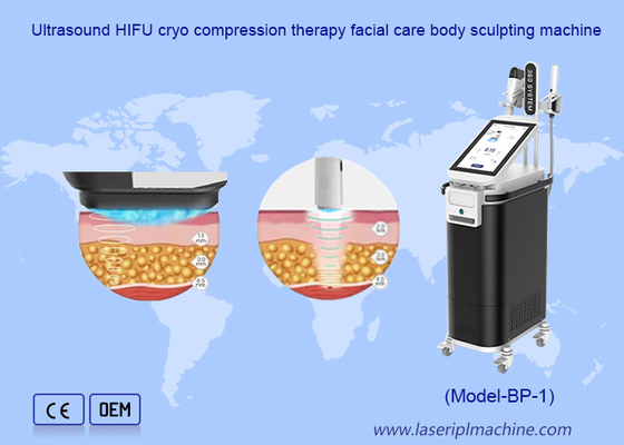 Ultrasuoni HIFU Cryo Compression Therapy Facial Care Macchina di scultura del corpo