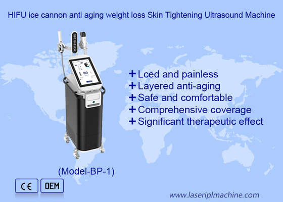 HIFU V Line Ice Cryo Ultrasound Machine per il ringiovanimento della pelle