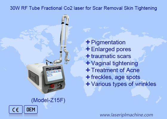 30W RF Tube Fractional Co2 laser per la rimozione delle cicatrici e il rafforzamento della pelle