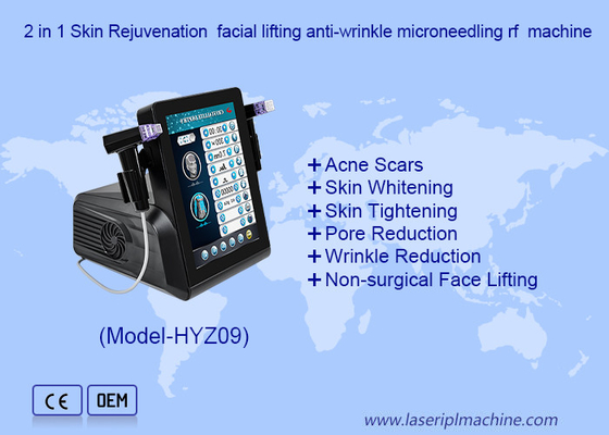 2 in 1 Ringiovanimento della pelle Facial Lifting Anti Rughe Microneedling RF Machine