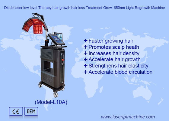 Terapia a basso livello con laser a diodo Crescita dei capelli Trattamento della perdita dei capelli Crescita macchina di ricrescita della luce 650nm