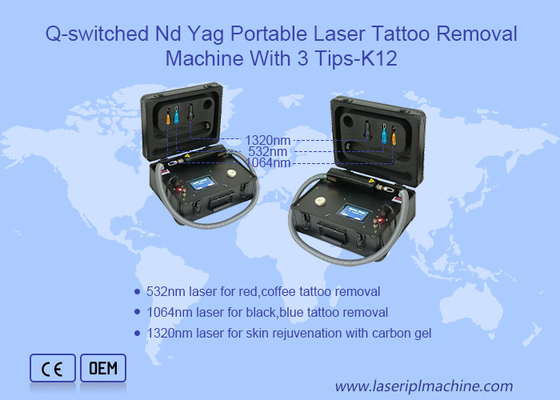 Macchina portatile 1064nm 532nm 5HZ di rimozione del tatuaggio del laser AC220V di alta qualità elencata Ce