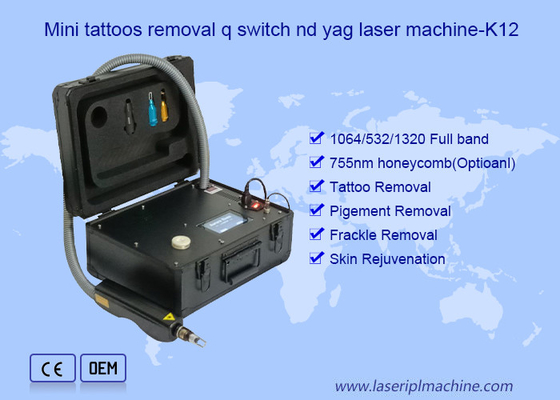Mini Portable Q con commutazione ND YAG Laser Remove Tattoo Pigment Removal Machine
