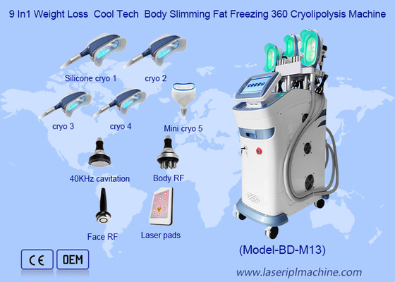 9 in 1 Perdere peso Cool Tech Body Slimming Fat Freezing 360Cryolipolysis Machine