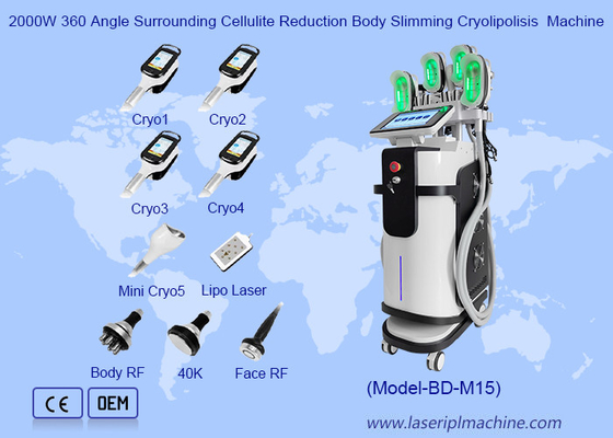 2000W 360 angolo circostante riduzione della cellulite corpo slimming macchina di criolipolisi