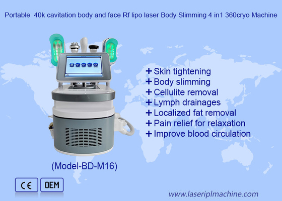 Portatile 40k cavitazione corpo e viso laser lipo RF Body Slimming 4in1 360cryo Machine