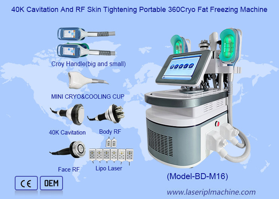 40K Cavitazione e RF Stringing Skin Portatile 360Cryo Fat Freezing Machine
