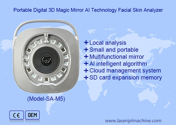 Microscopio portatile per la pelle facciale, scanner facciale, analizzatore 3D della pelle