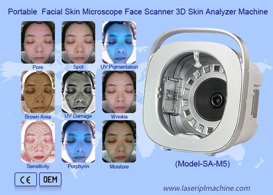 Microscopio portatile per la pelle facciale, scanner facciale, analizzatore 3D della pelle