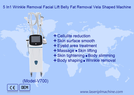 5 In1 Rimozione delle rughe Facial Lifting Belly Fat Removal Vela Shaped Machine