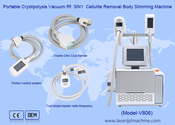 Macchina portatile di cryolipolisi a vuoto Rf 3IN1 per rimuovere la cellulite