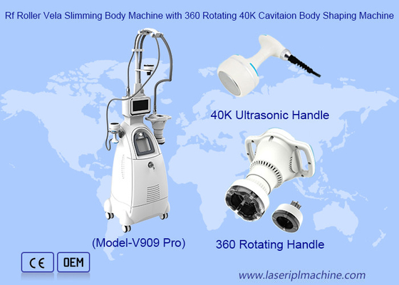 4 in 1 360 gradi rotante 40K RF Vacuumm Per perdita di peso Velashaping Slimming Machine