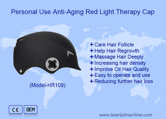 Uso personale Terapia della luce rossa anti-invecchiamento Cappuccio laser per la ricrescita dei capelli