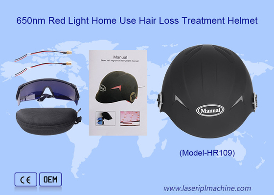 Uso a domicilio Trattamento della perdita di capelli a luce rossa Lampade laser a diodo da 650 nm Casco