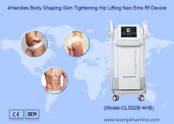 4 Manicotti Modellazione del corpo Stringimento della pelle Sollevamento dell' anca Neo Ems Rf Dispositivo di stimolazione muscolare