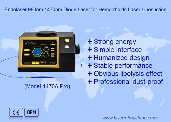 Chirurgia laser per la rimozione della cellulite 1470nm 980nm Fibra ottica diodo laser di liposuzione macchina