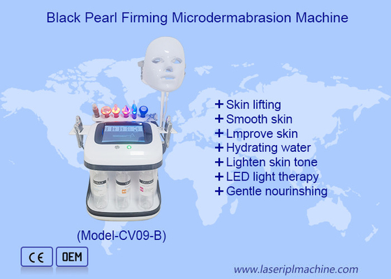 Black Pearl Aqua Peel RF Ultrasuoni Oxygen Bubble Hydro Microdermabrasion Machine per la pulizia profonda