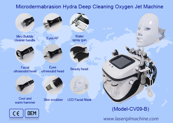 Black Pearl Aqua Peel RF Ultrasuoni Oxygen Bubble Hydro Microdermabrasion Machine per la pulizia profonda