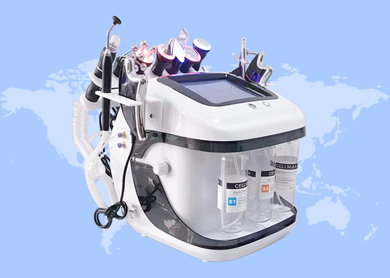 Pulizia del viso Rimozione dei punti neri Acqua Jet Peel Ossigeno RF Hydro Microdermabrasion Machine